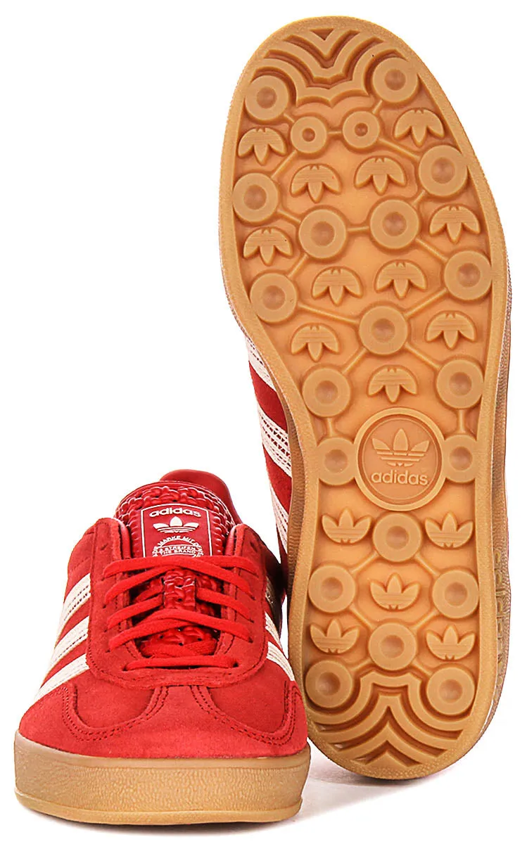 Adidas Gazelle Indoor In Red White For Women