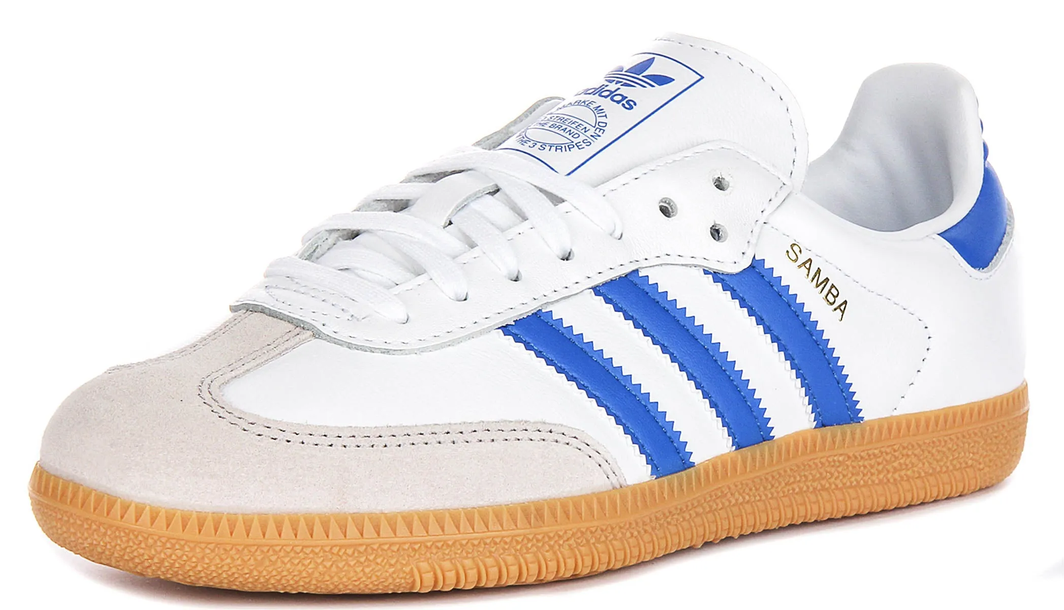 Adidas Samba OG In White Blue For Youth
