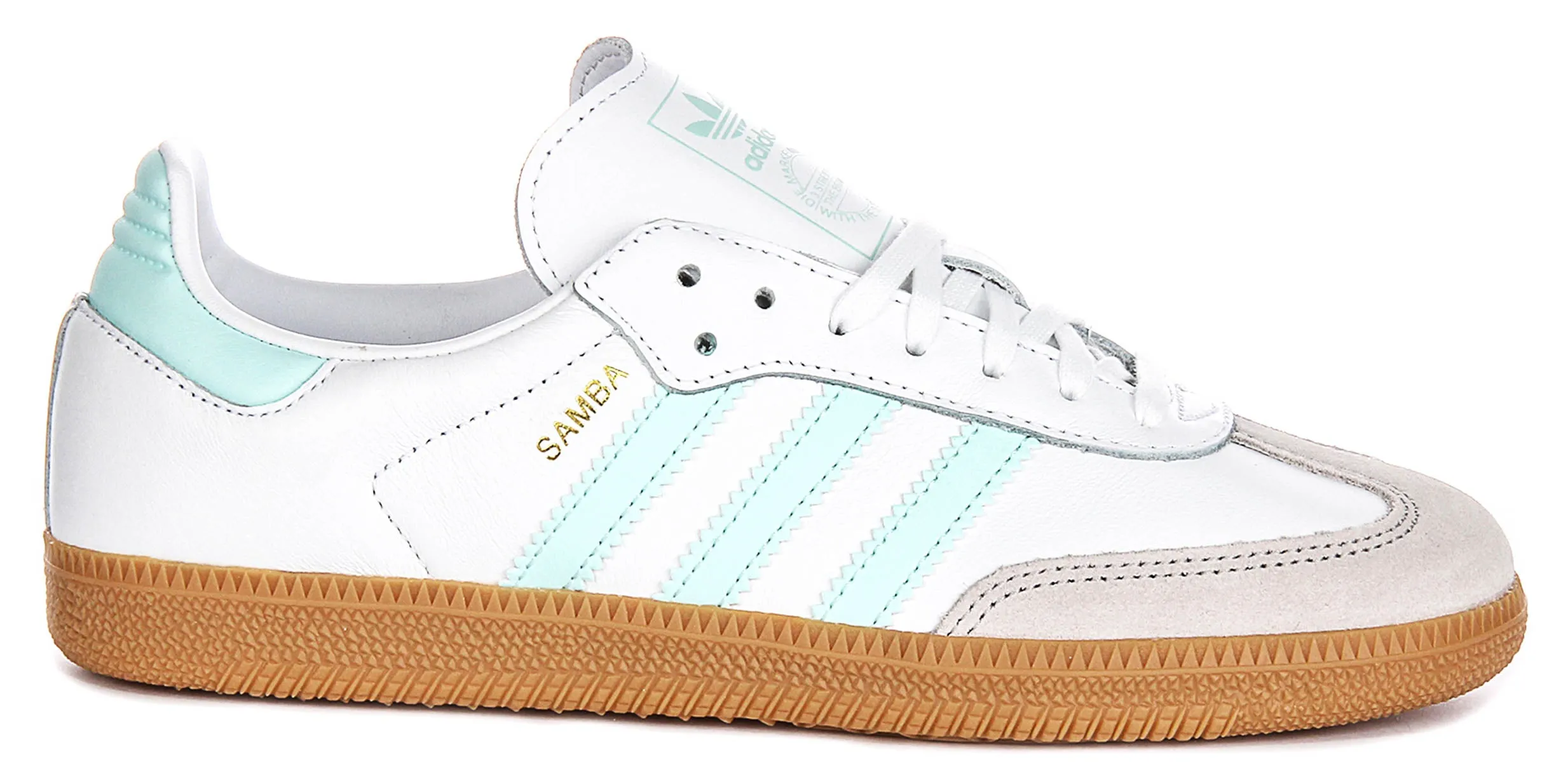 Adidas Samba OG  In White Blue For Youth