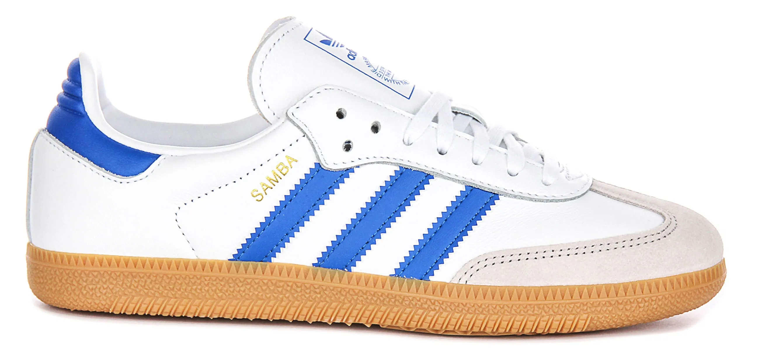 Adidas Samba OG In White Blue For Youth