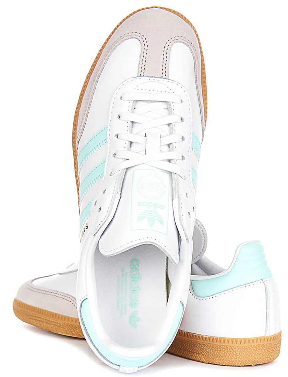 Adidas Samba OG  In White Blue For Youth