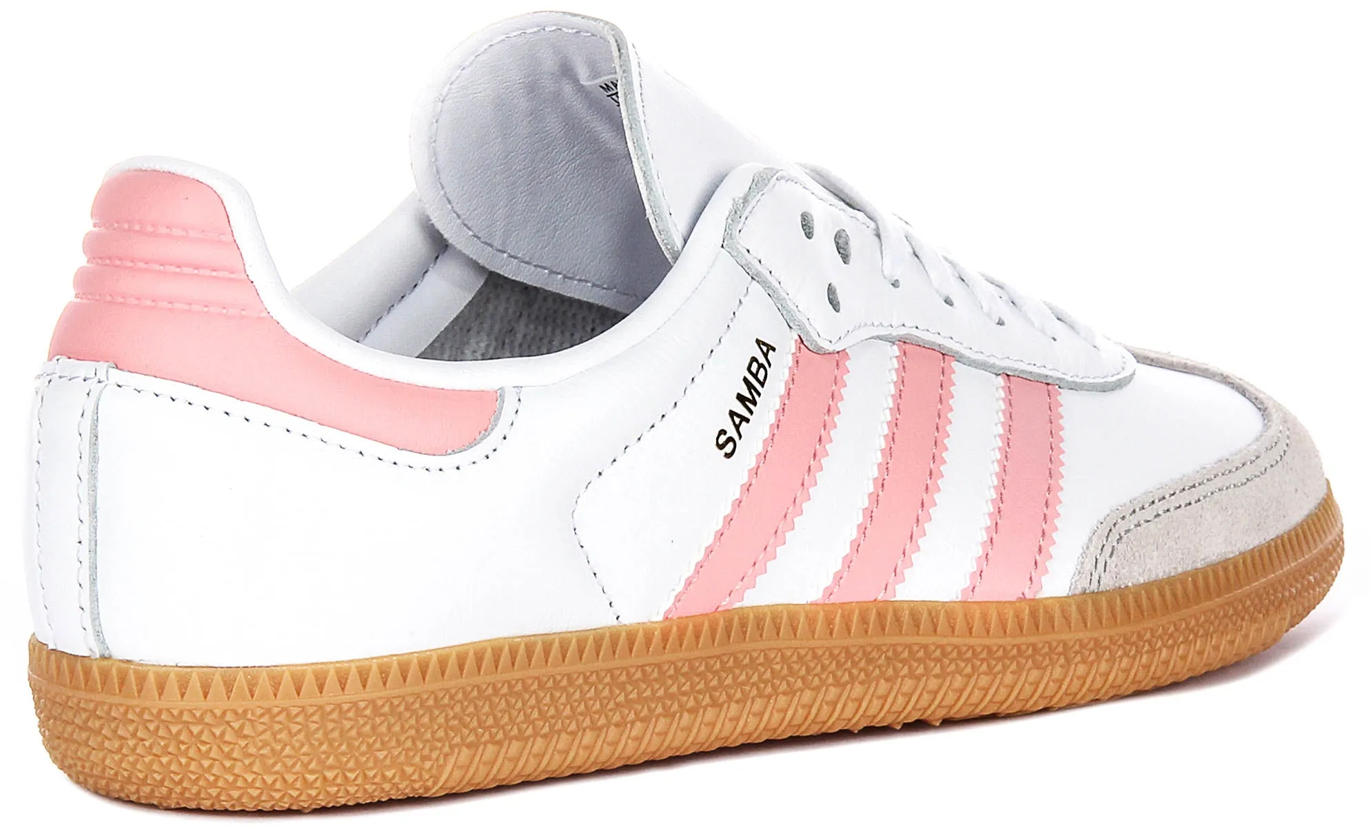 Adidas Samba OG J In White Pink for Junoirs
