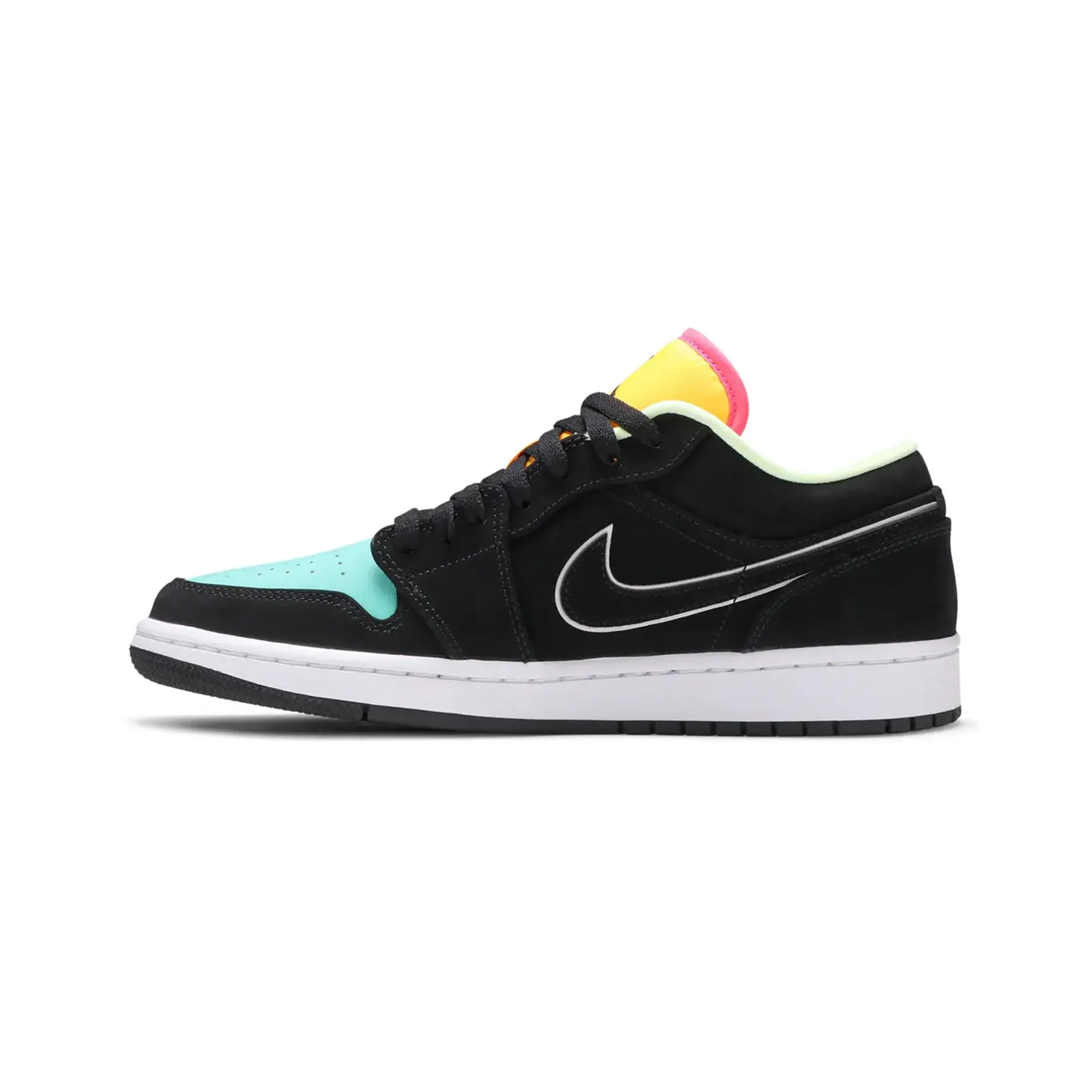 Air Jordan 1 Low 'Black Aurora Green Laser Orange' (2020)