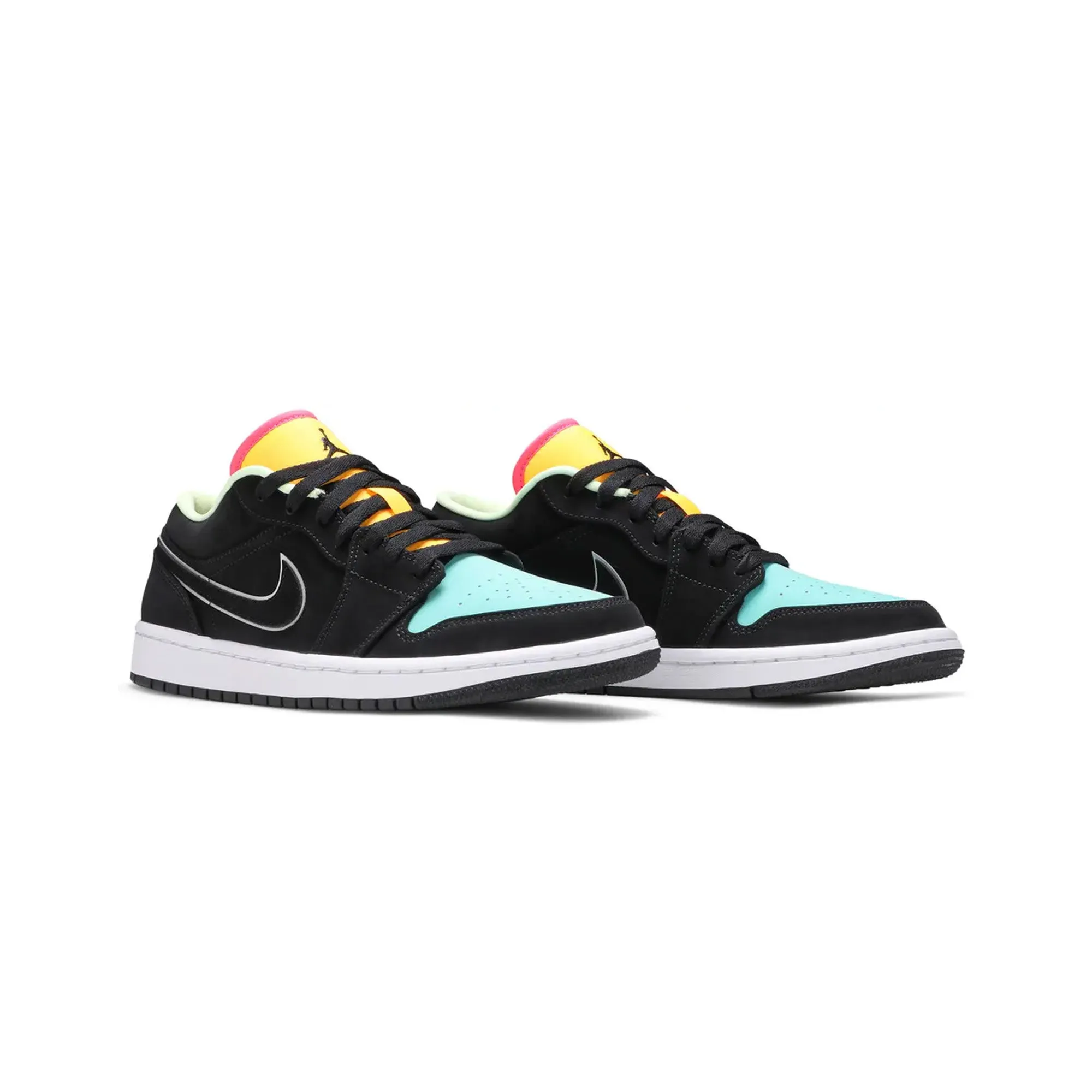 Air Jordan 1 Low 'Black Aurora Green Laser Orange' (2020)