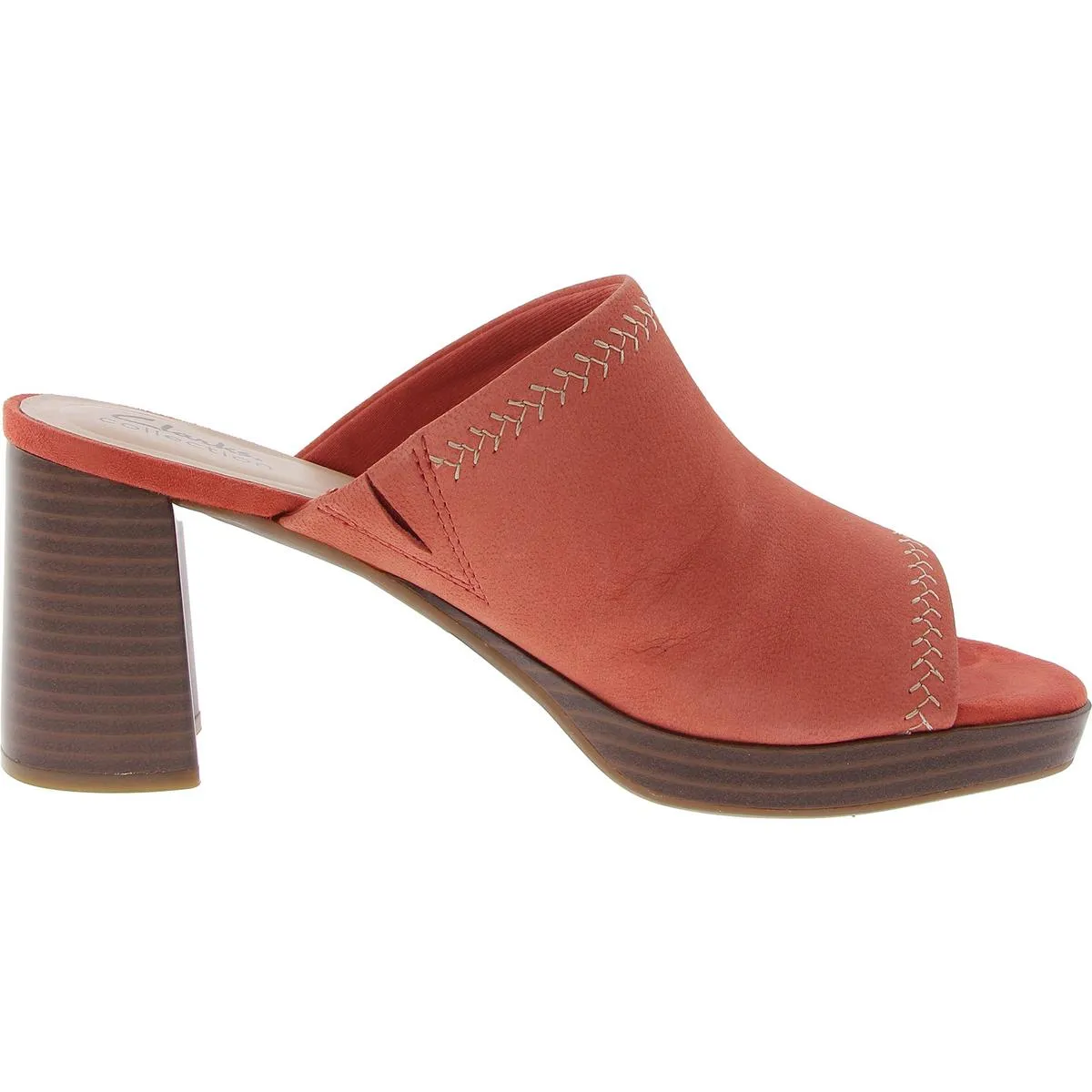 Ambryrln Park Womens Solid Leather Block Heel