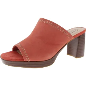 Ambryrln Park Womens Solid Leather Block Heel