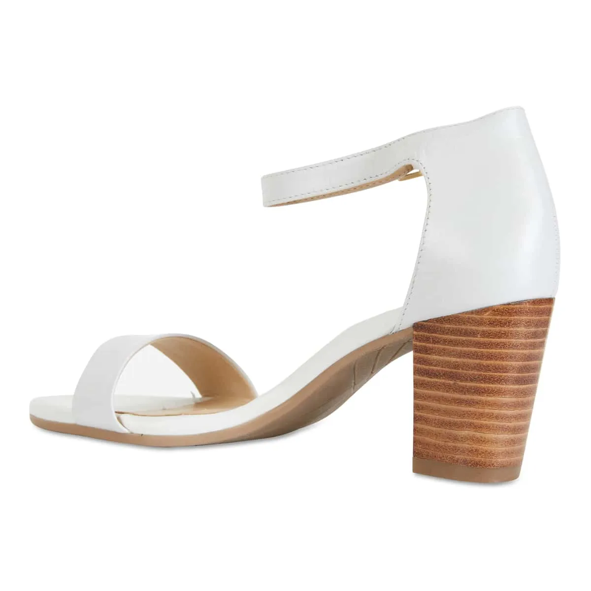 Beyond Heel in White Leather