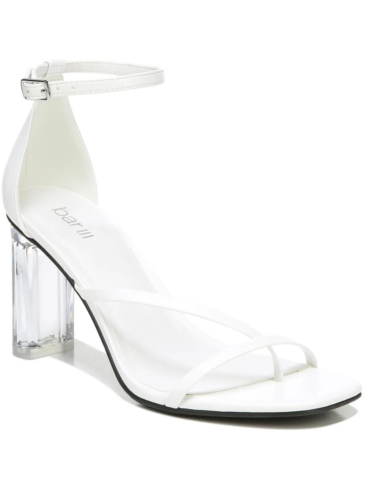 Blakkep Womens Faux Leather Ankle Strap Heels