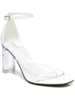 Blakkep Womens Faux Leather Ankle Strap Heels