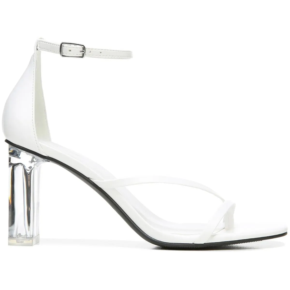 Blakkep Womens Faux Leather Ankle Strap Heels