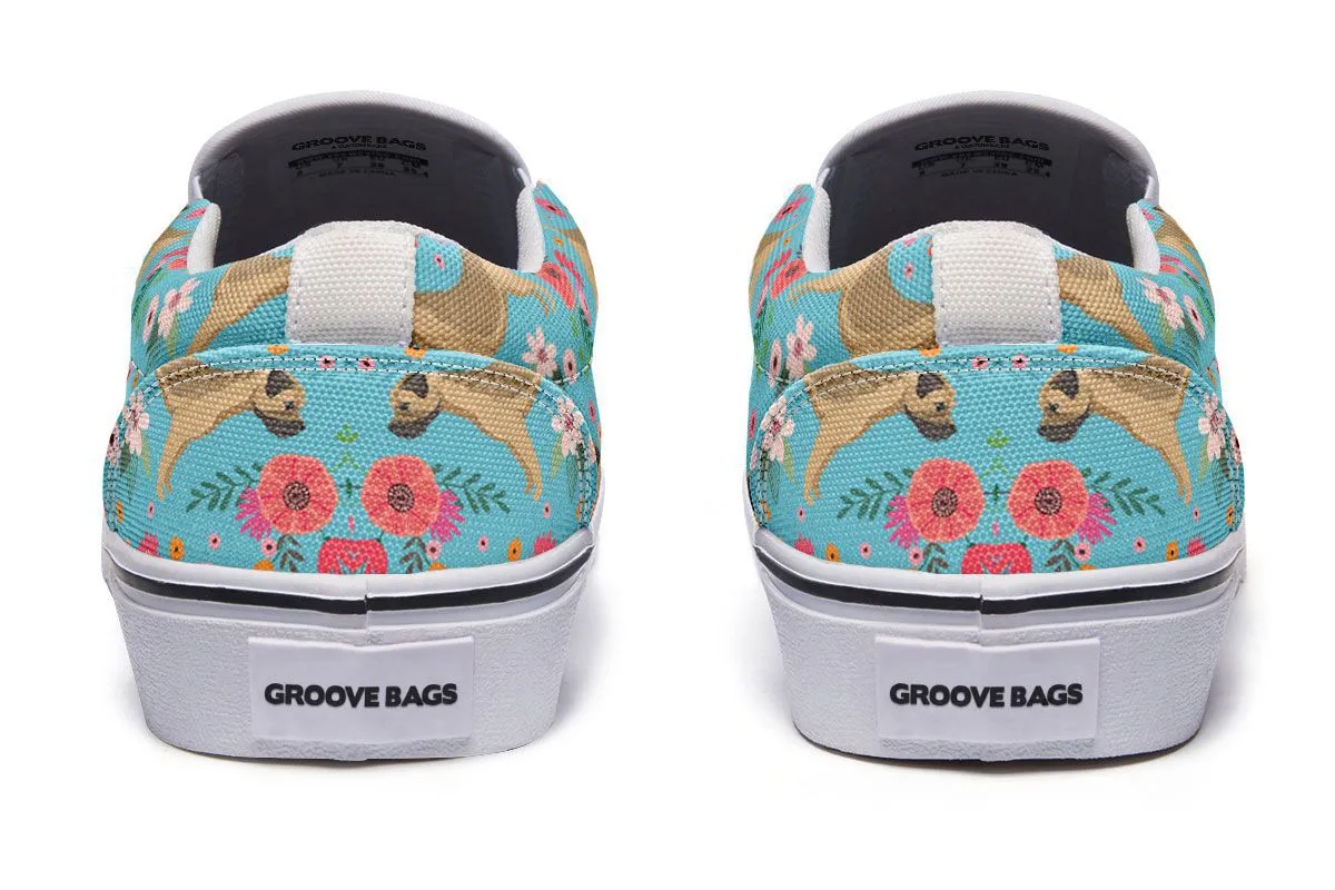 Border Terrier Flower Slip-On Shoes