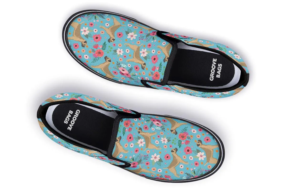 Border Terrier Flower Slip-On Shoes