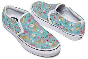 Border Terrier Flower Slip-On Shoes