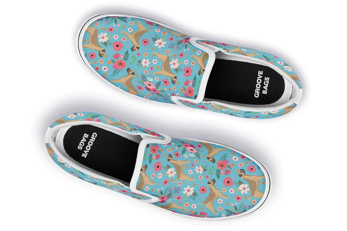 Border Terrier Flower Slip-On Shoes
