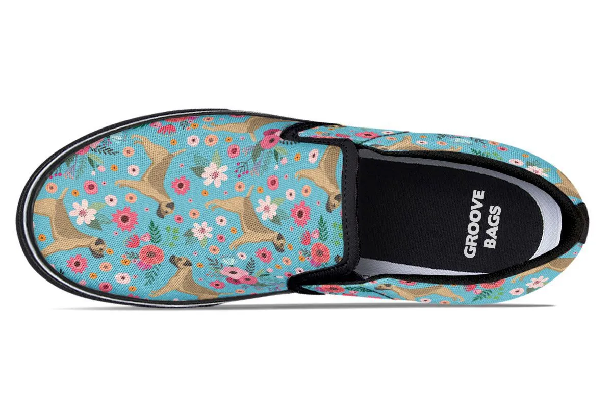 Border Terrier Flower Slip-On Shoes