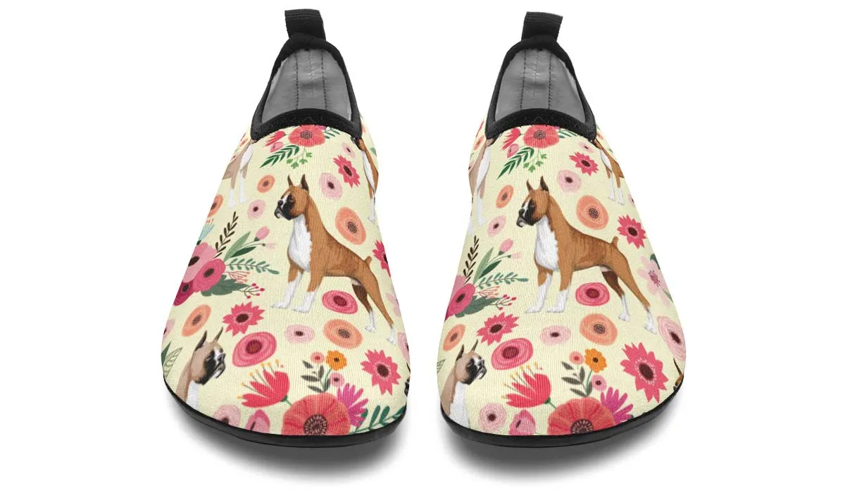 Boxer Floral Aqua Barefoot Shoes