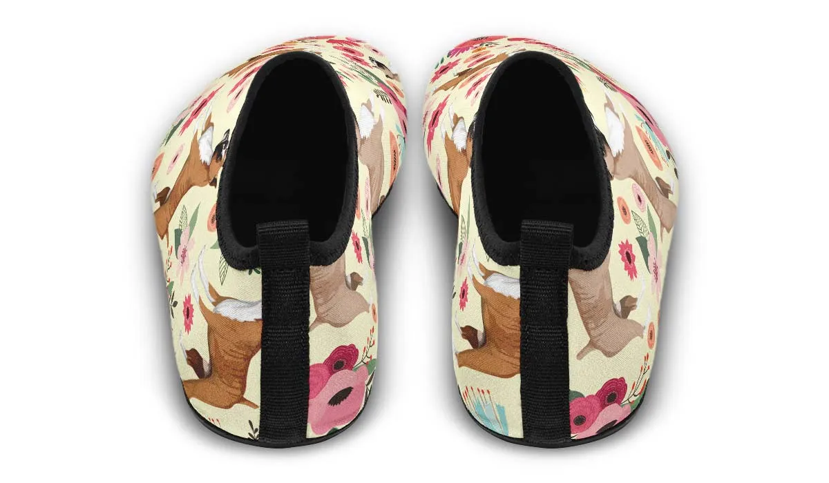 Boxer Floral Aqua Barefoot Shoes
