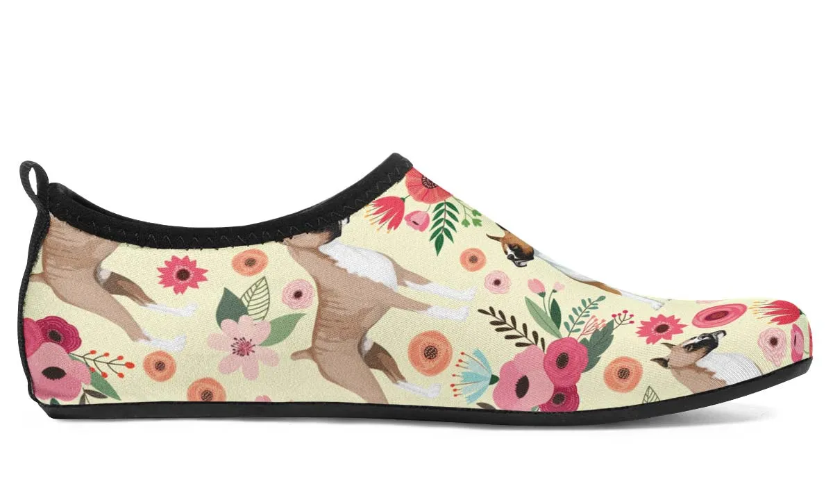 Boxer Floral Aqua Barefoot Shoes