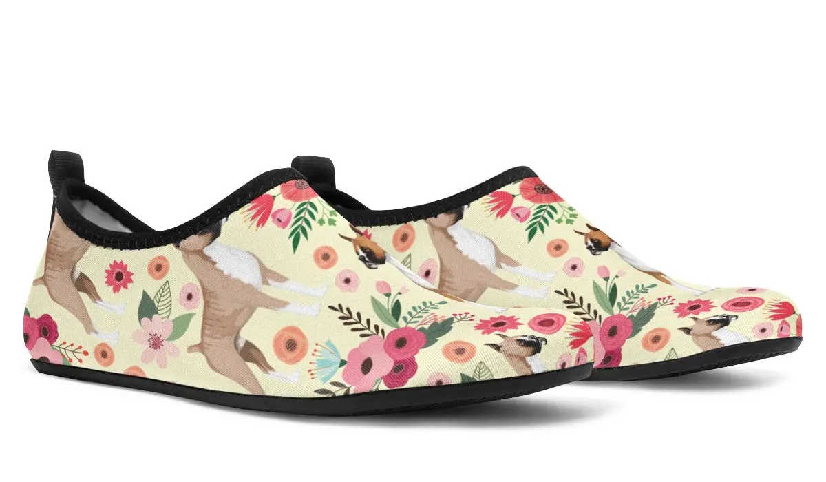 Boxer Floral Aqua Barefoot Shoes
