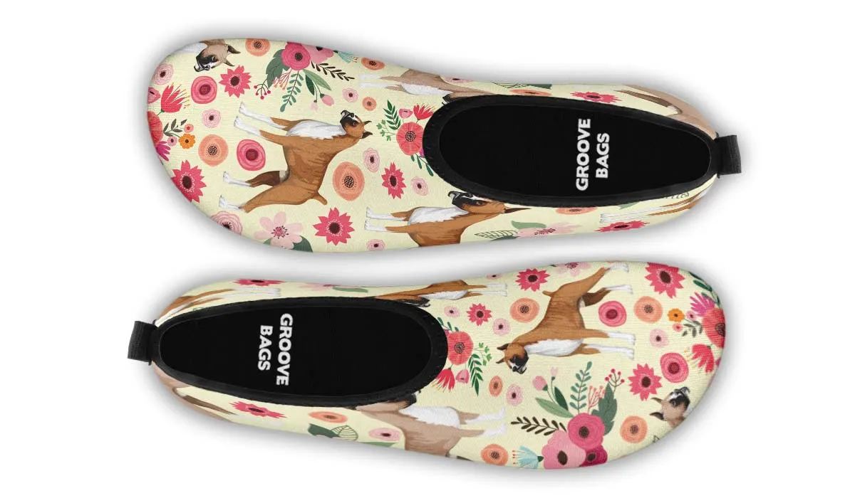Boxer Floral Aqua Barefoot Shoes