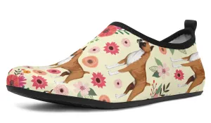 Boxer Floral Aqua Barefoot Shoes