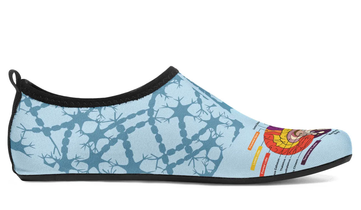 Brain Diagram Athletic Aqua Barefoot Shoes