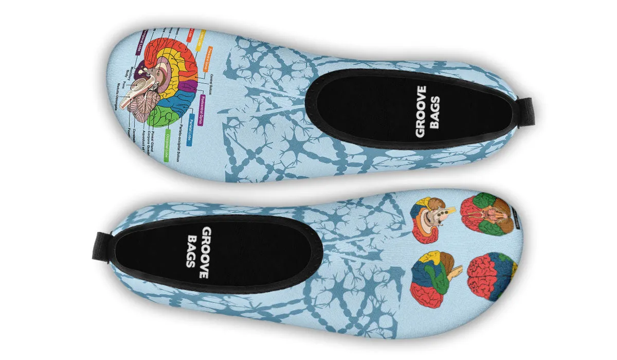 Brain Diagram Athletic Aqua Barefoot Shoes