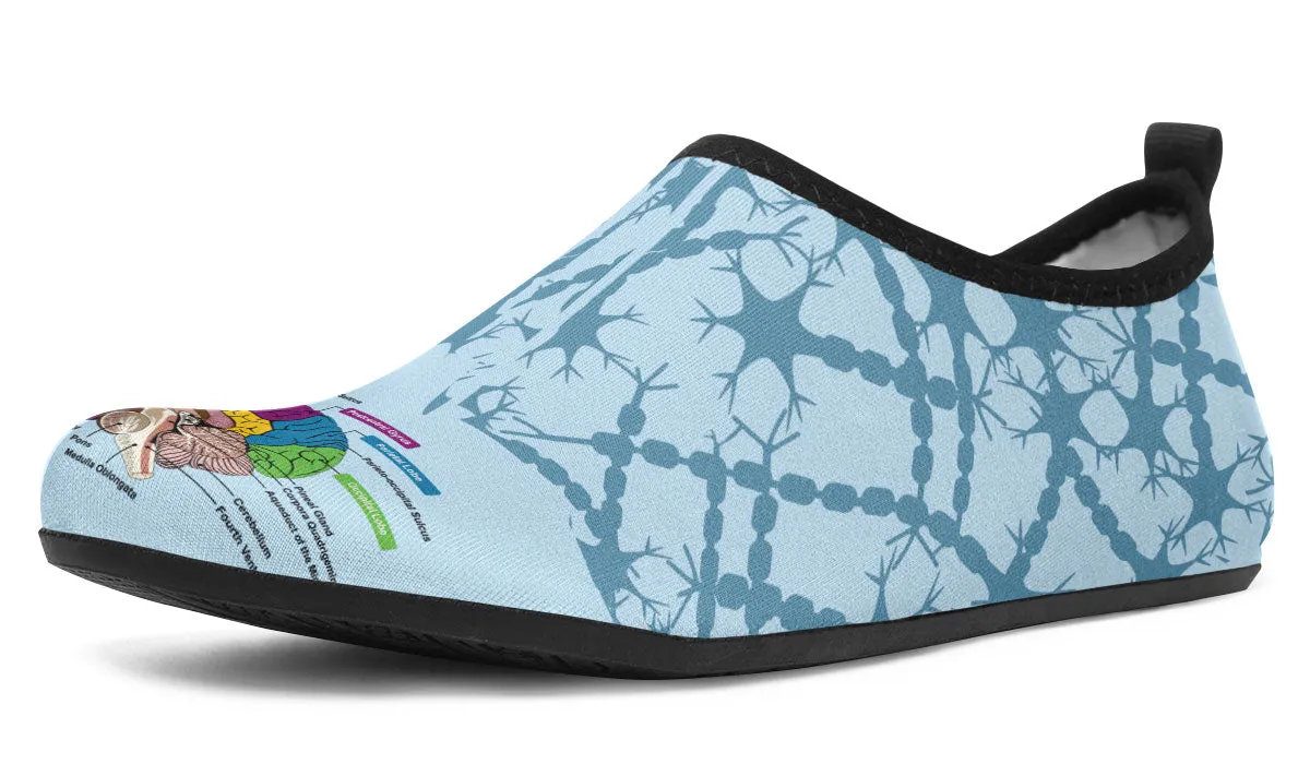Brain Diagram Athletic Aqua Barefoot Shoes