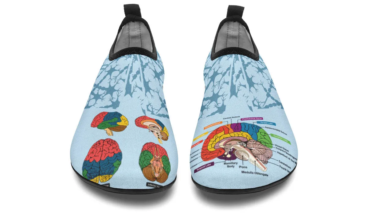 Brain Diagram Athletic Aqua Barefoot Shoes