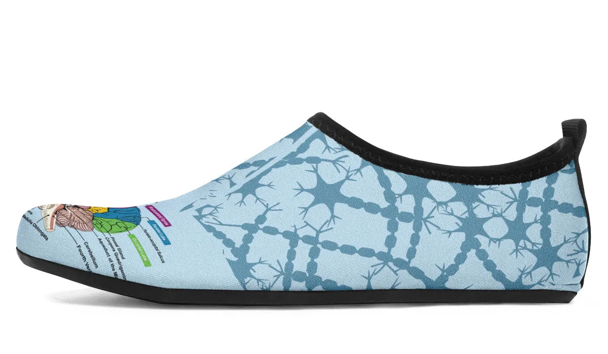 Brain Diagram Athletic Aqua Barefoot Shoes