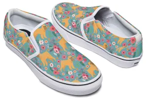 Brussels Griffon Flower Slip-On Shoes