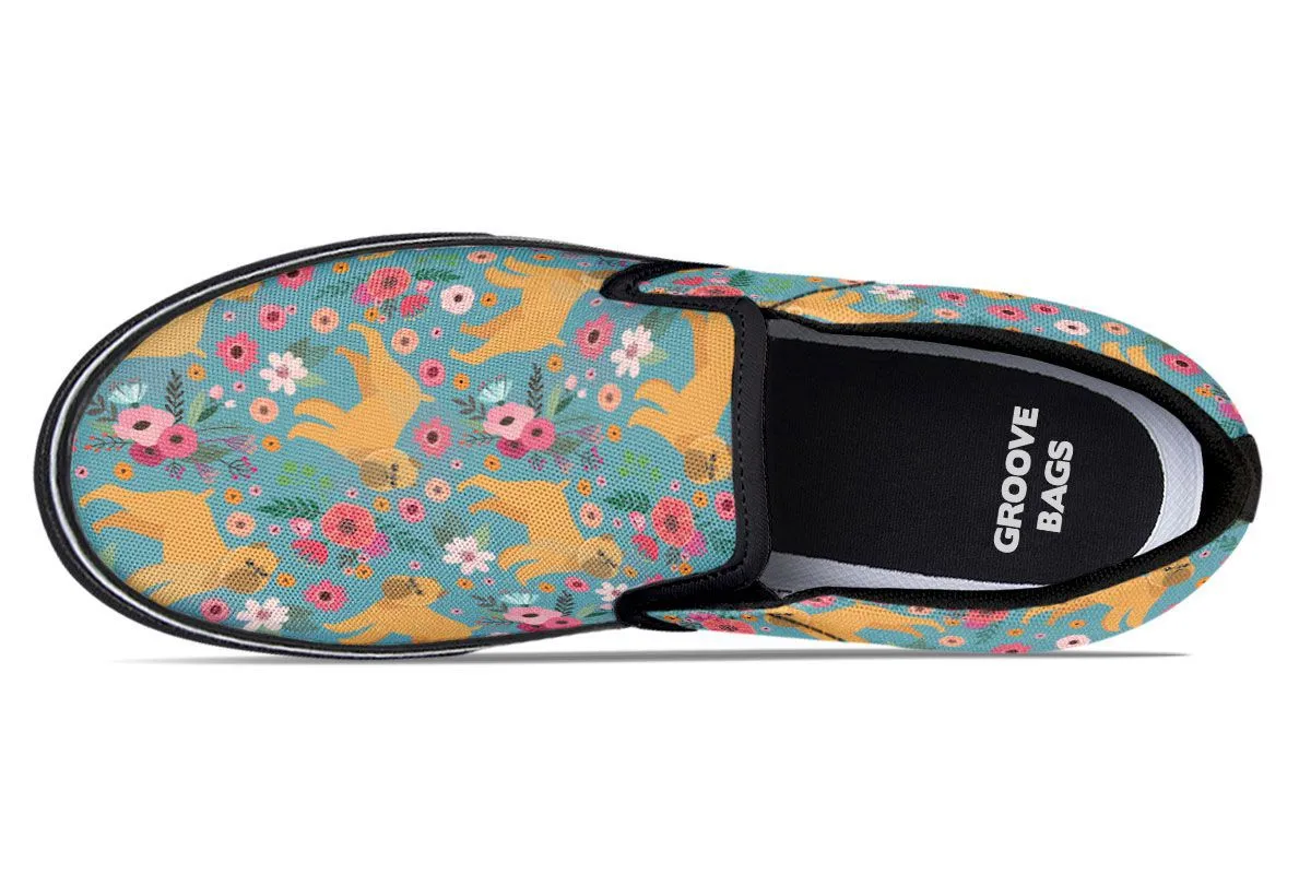 Brussels Griffon Flower Slip-On Shoes