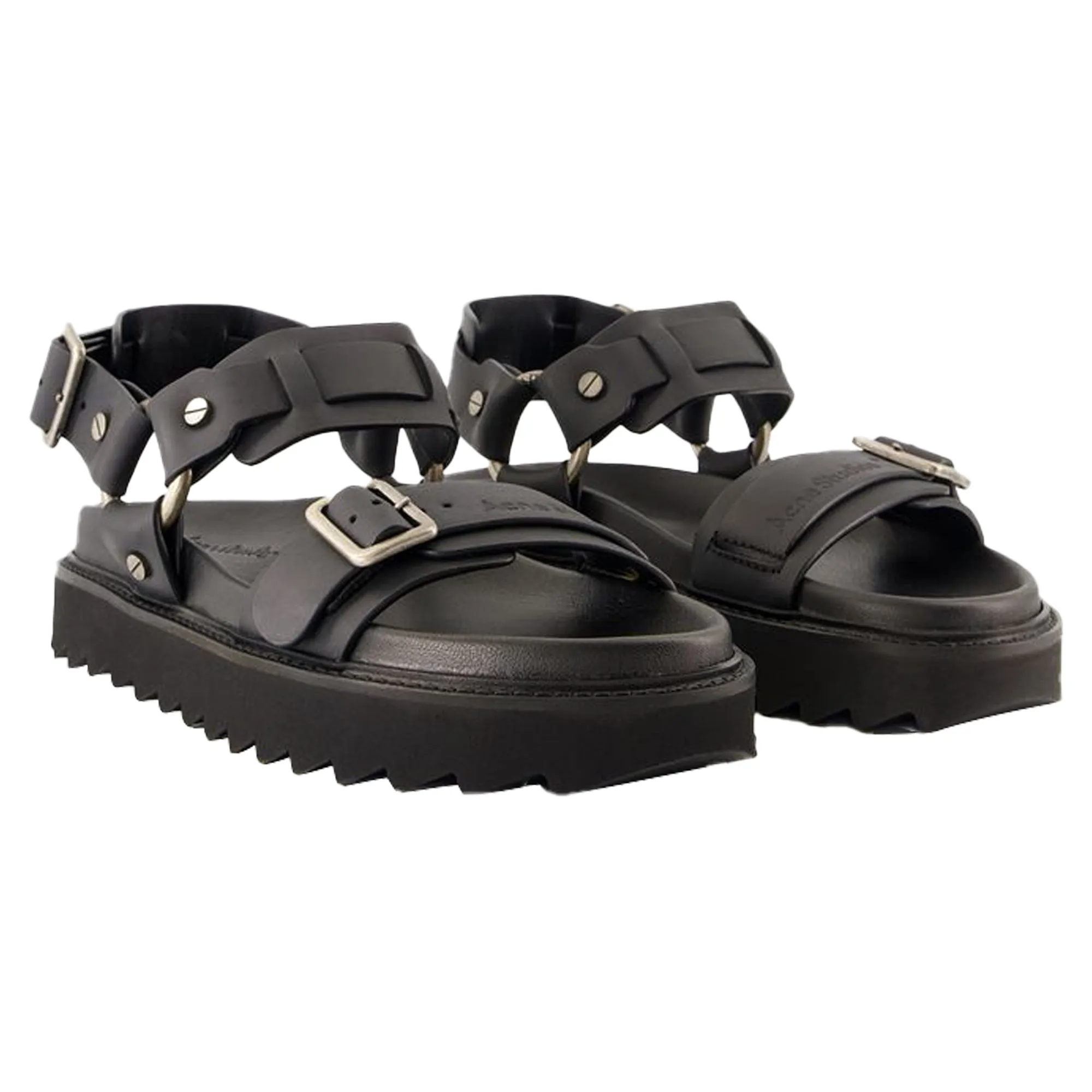 Buckle Sandals - Acne Studios - Leather - Black