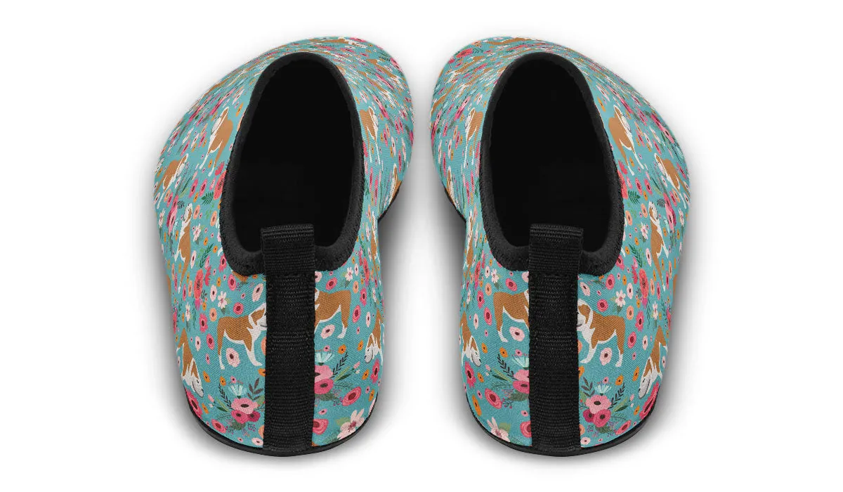 Bulldog Flower Aqua Barefoot Shoes