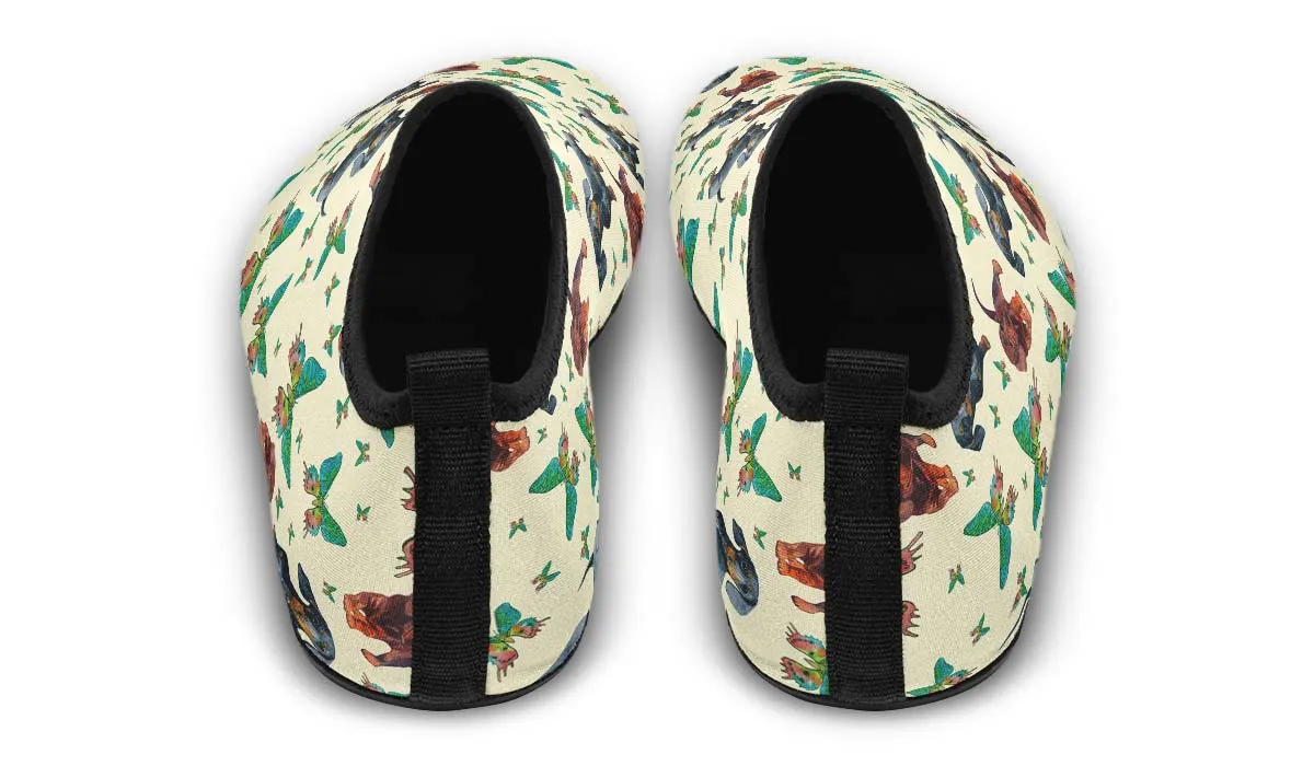 Butterfly Dachshund Aqua Barefoot Shoes