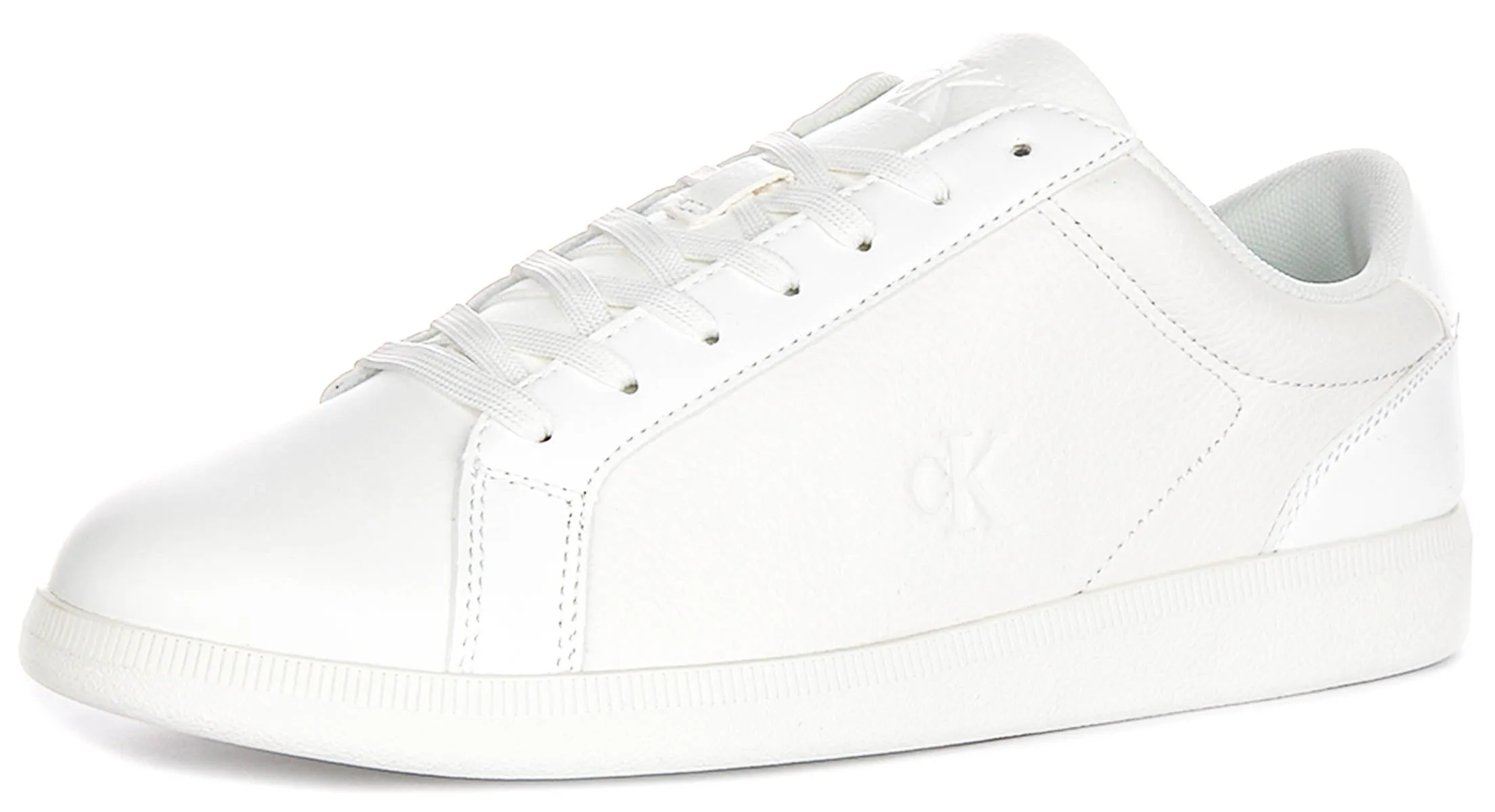 Calvin Klein Jeans All White Slim Sole Smart Sneakers
