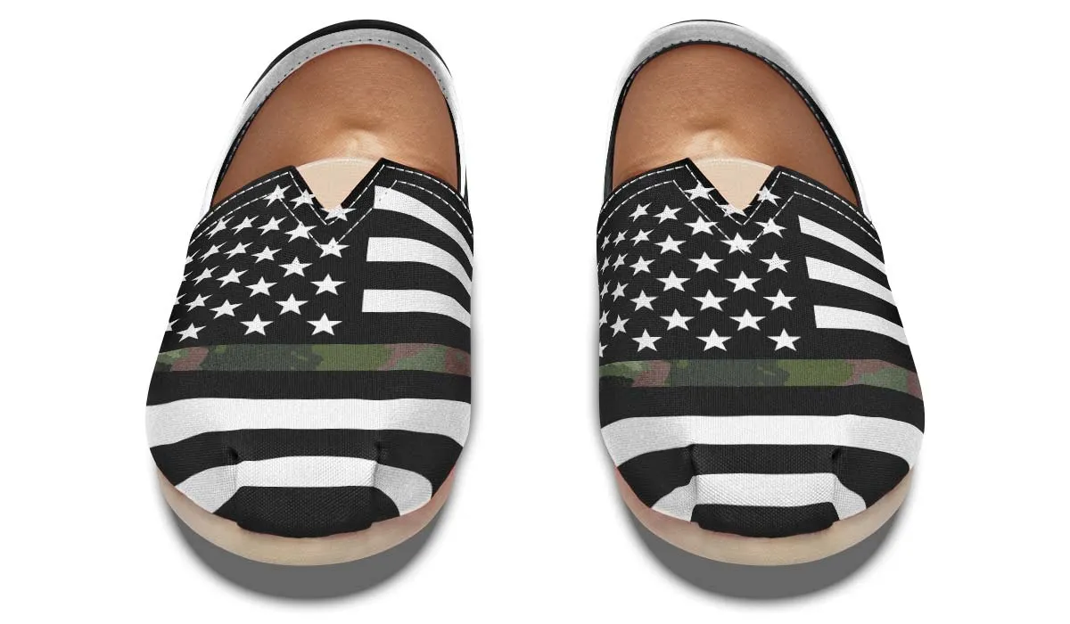 Camo American Flag Casual Shoes