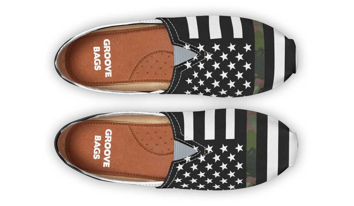 Camo American Flag Casual Shoes