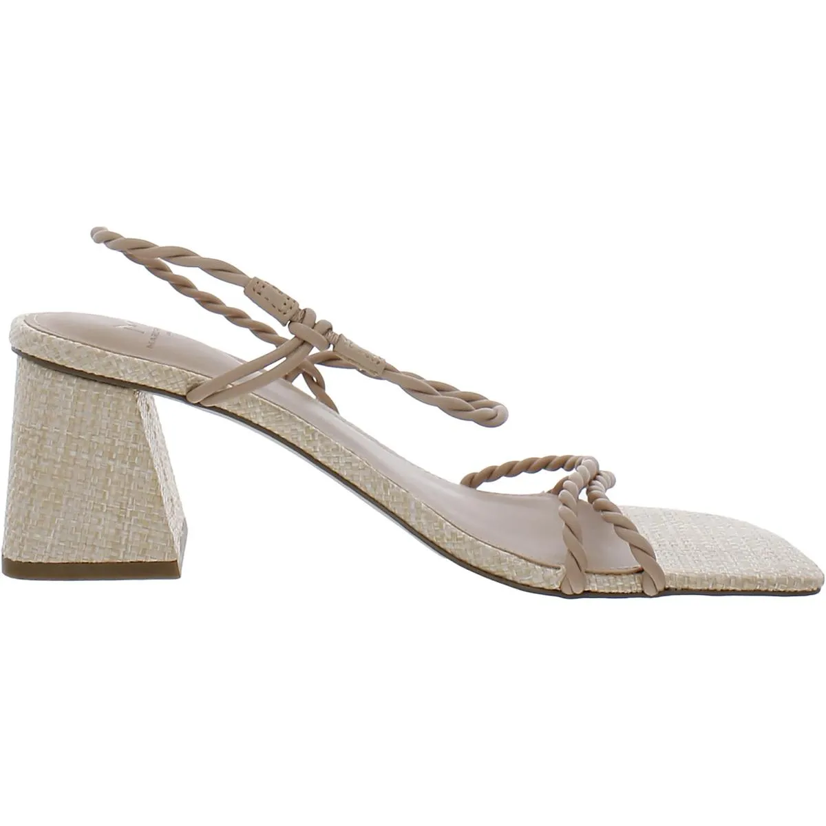 Carys Womens Faux Leather Braided Slingback Sandals