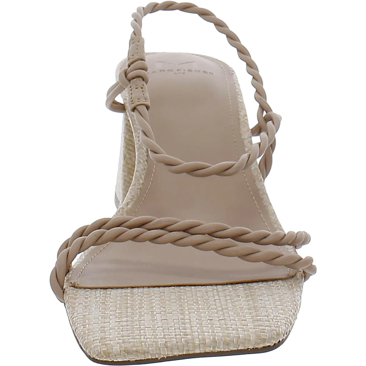 Carys Womens Faux Leather Braided Slingback Sandals