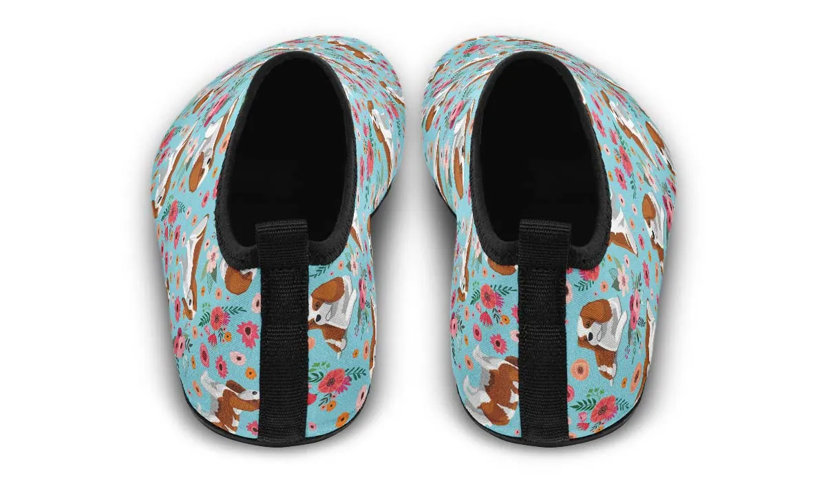 Cavalier King Charles Flower Aqua Barefoot Shoes