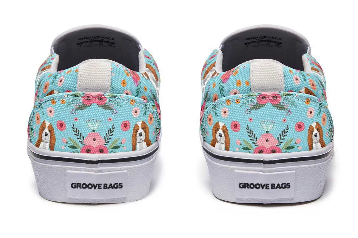 Cavalier King Charles Flower Slip-On Shoes