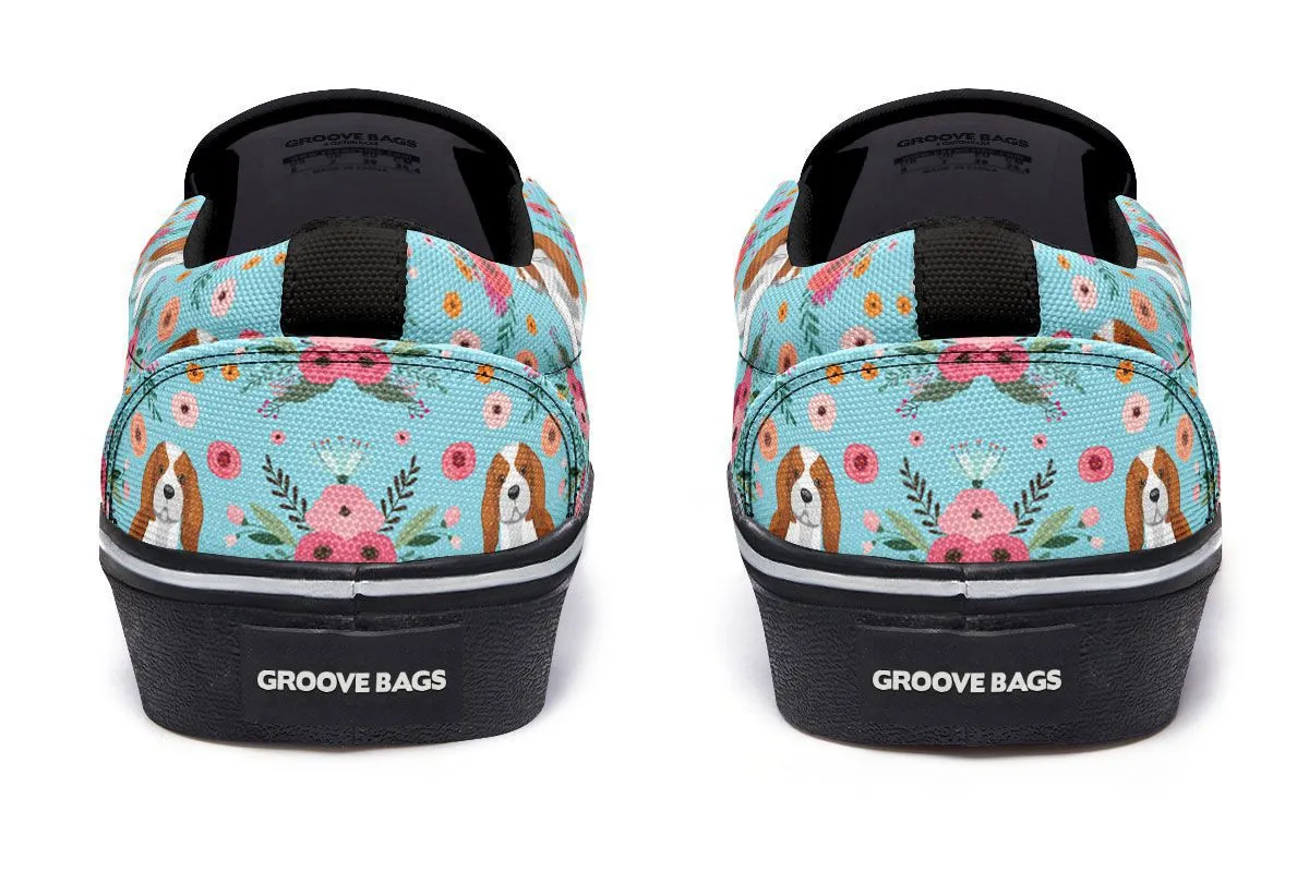 Cavalier King Charles Flower Slip-On Shoes