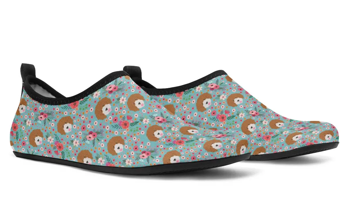 Cavoodle Flower Aqua Barefoot Shoes