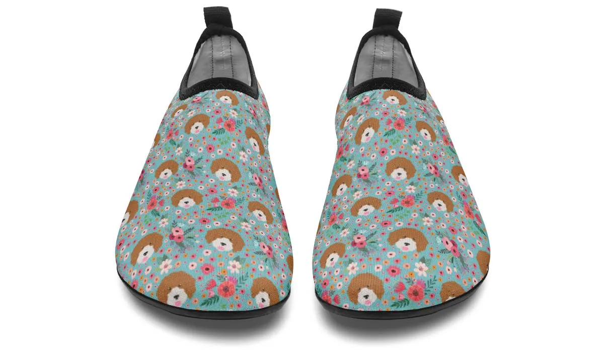 Cavoodle Flower Aqua Barefoot Shoes