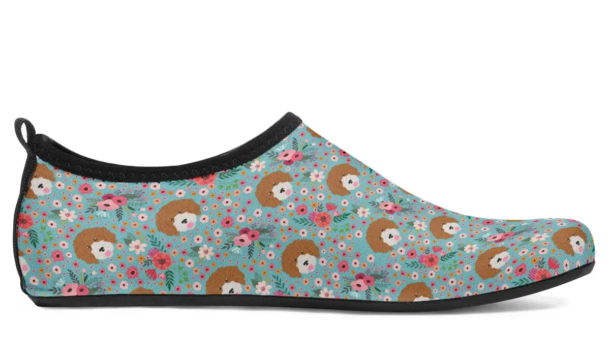 Cavoodle Flower Aqua Barefoot Shoes
