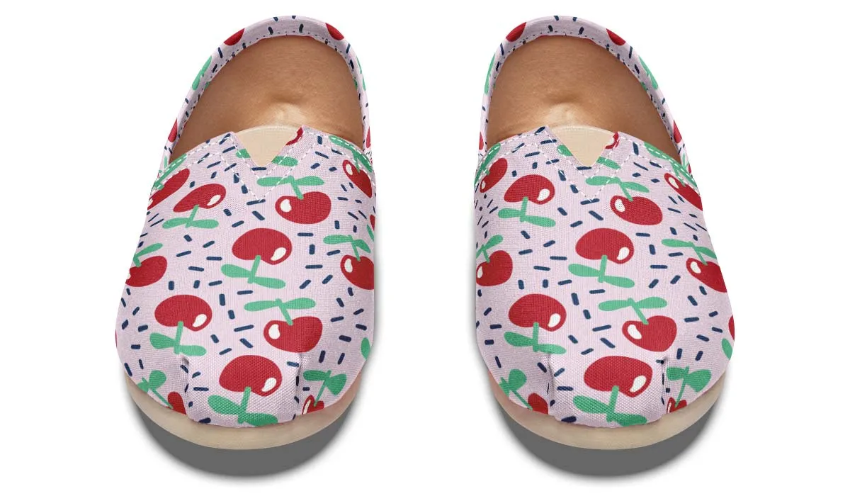 Cherry Pattern Casual Shoes
