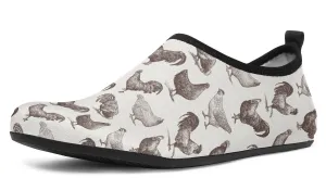 Chicken Clucks Aqua Barefoot Shoes