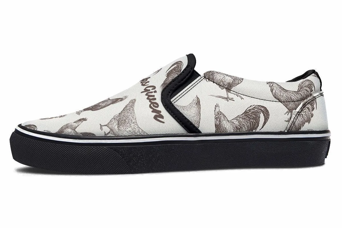 Chicken Clucks Slip-On Shoes