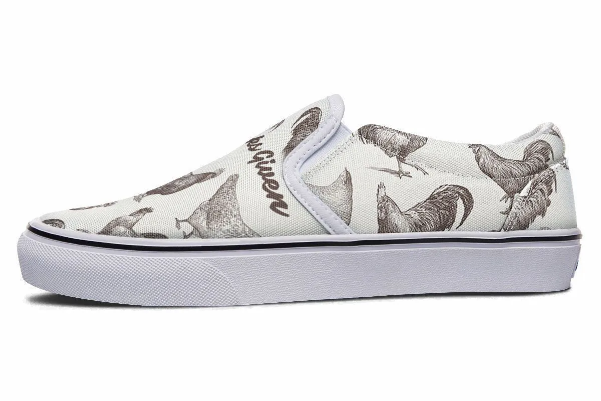 Chicken Clucks Slip-On Shoes
